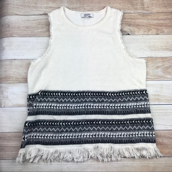 Madewell Sweaters - •Madewell• Villagrove Fringe Sweater Tank